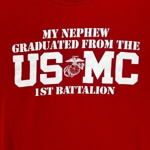 SOFFE T-Shirt Mens Medium Short Sleeve Nephew Graduated USMC Soft Stretch
